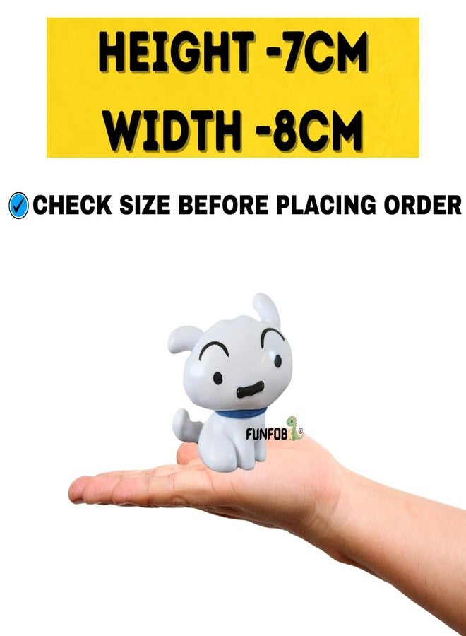 FUNFOB Shinchan Action Figure Height -7cm | Shiro Toy Figure for Boys & Girls PVC Multicolour | Shiro Figure - Image 4